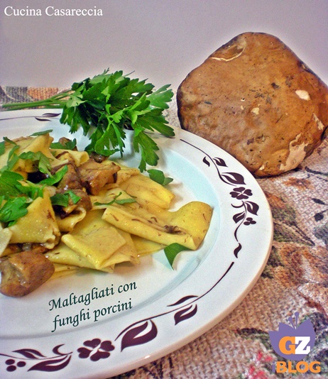 Maltagliati con funghi porcini