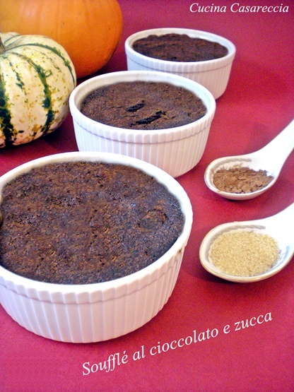 Soufflé al cioccolato e zucca