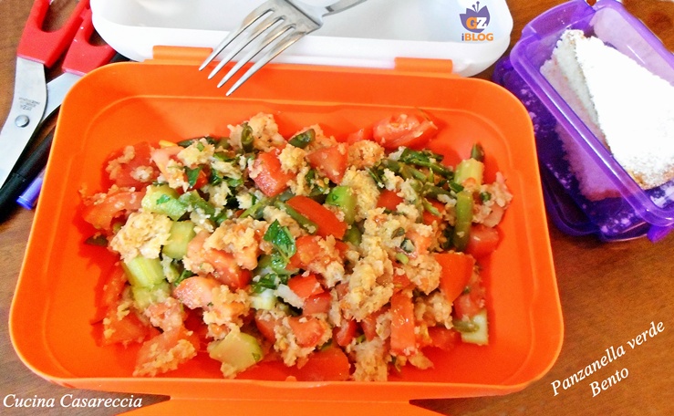 Panzanella verde ricetta bento