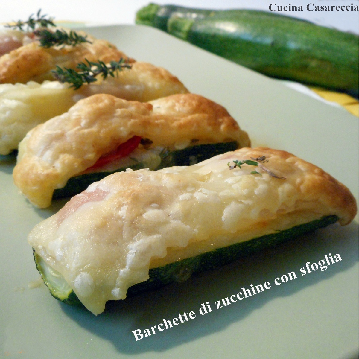 Barchette di zucchine con sfoglia