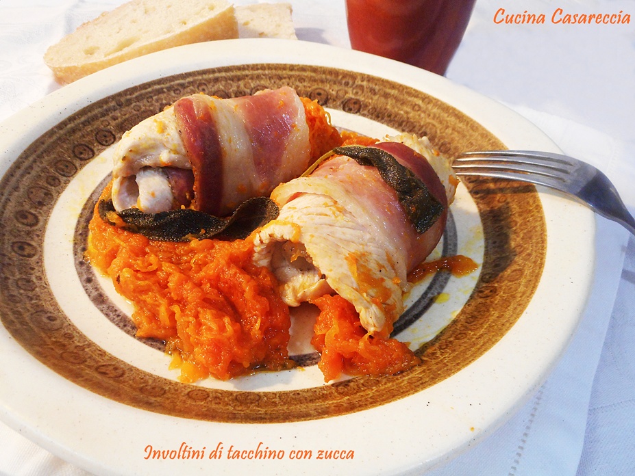 Involtini di tacchino con zucca