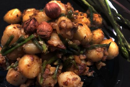 Gnocchetti asparagi e crema di caffè